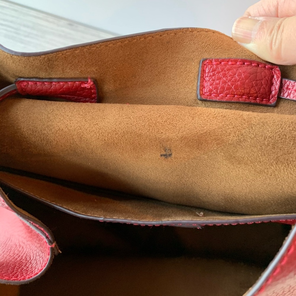 STREET LEVEL by ASOS Red Leather Backpack - Picture 8 of 8